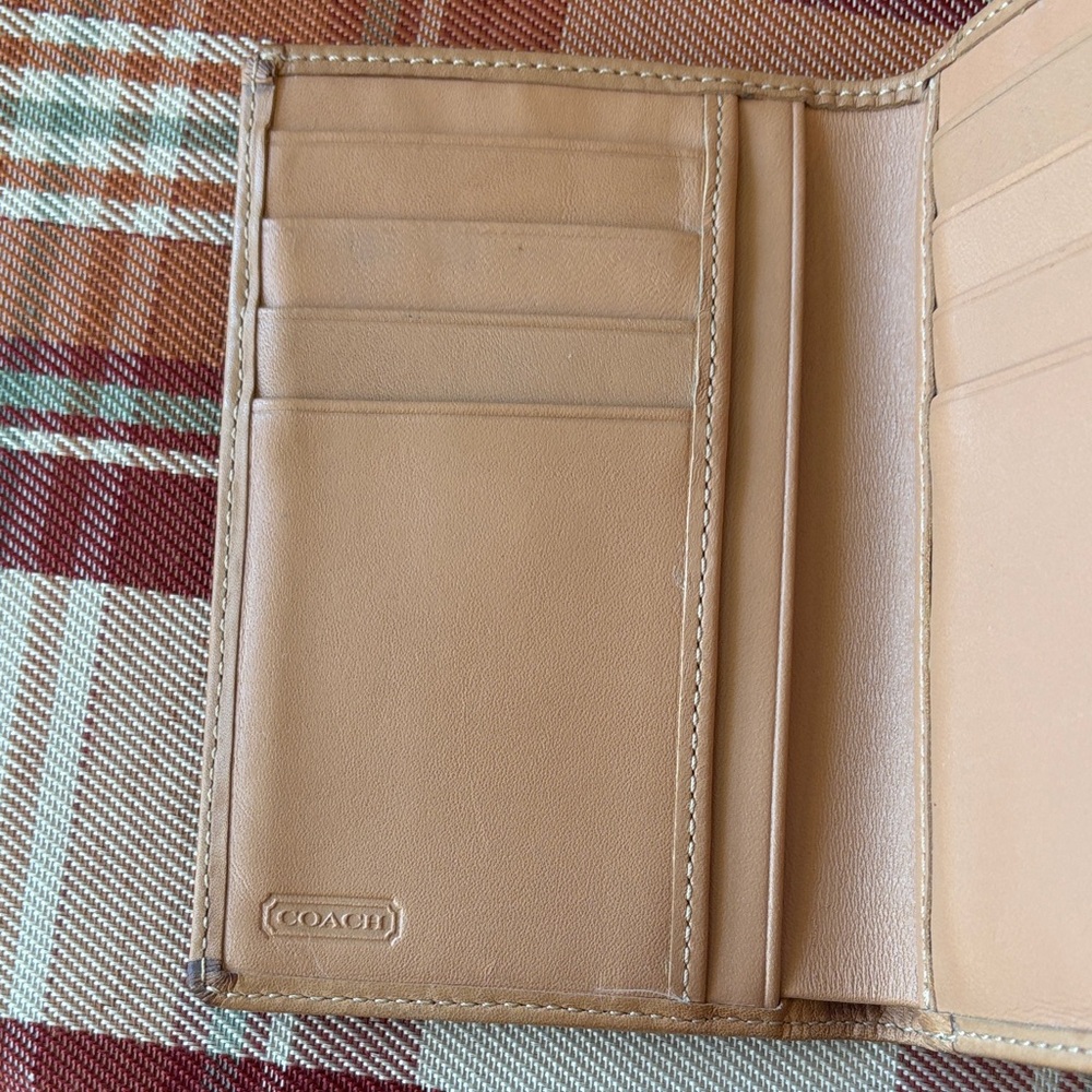 Coach Signature Brown and Tan Wallet - Picture 4 of 7